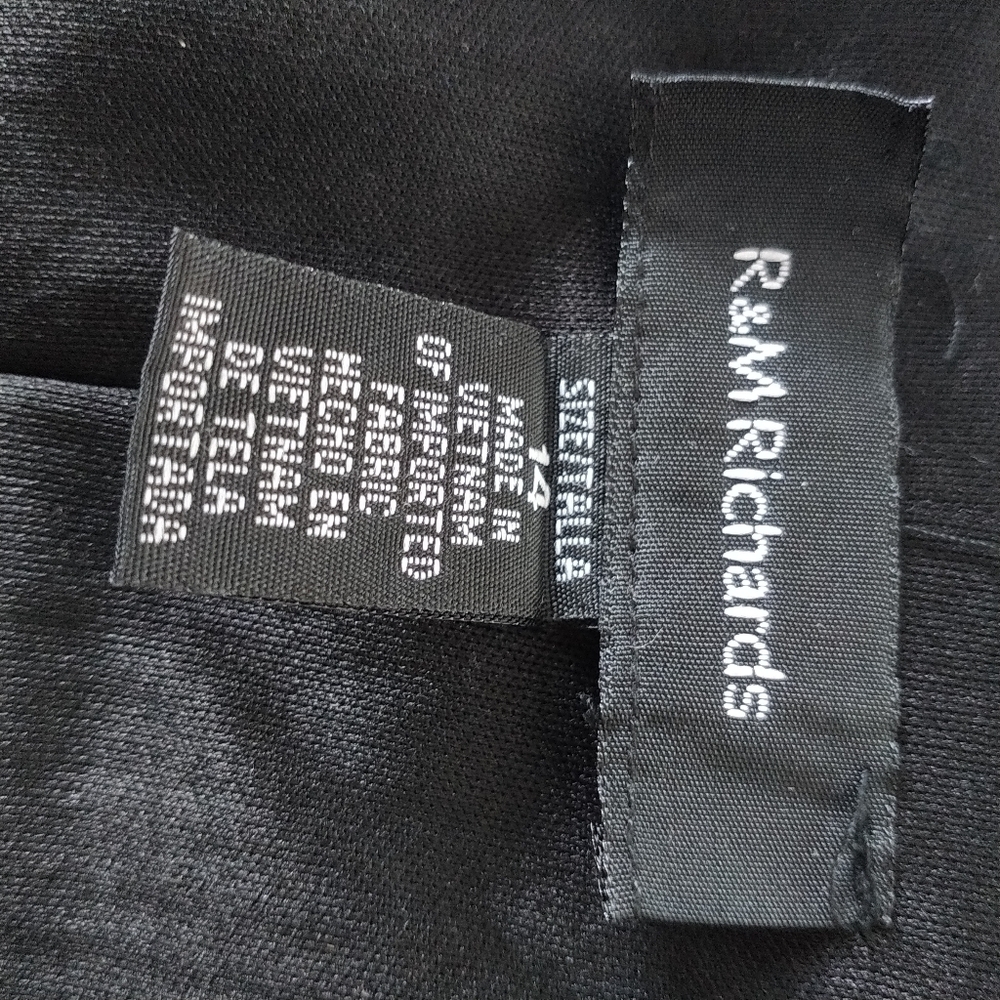 R&M Richards Black Sequins Mesh Dress Special Occasions 14 - Picture 12 of 14